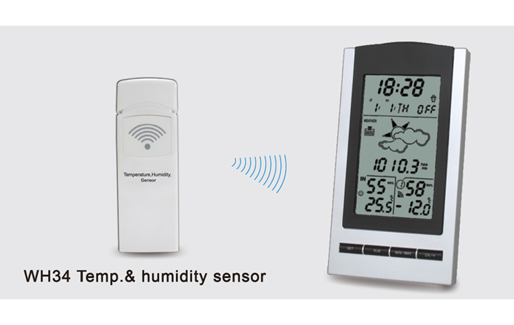 Wireless weather station with outdoor sensor